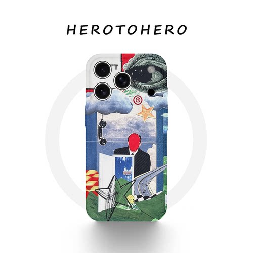 拼接梦核世界适用苹果华为小米oppo手机壳磁吸iPhone18promax新款17小众高级感16个性潮流15艺术抽象14手机壳