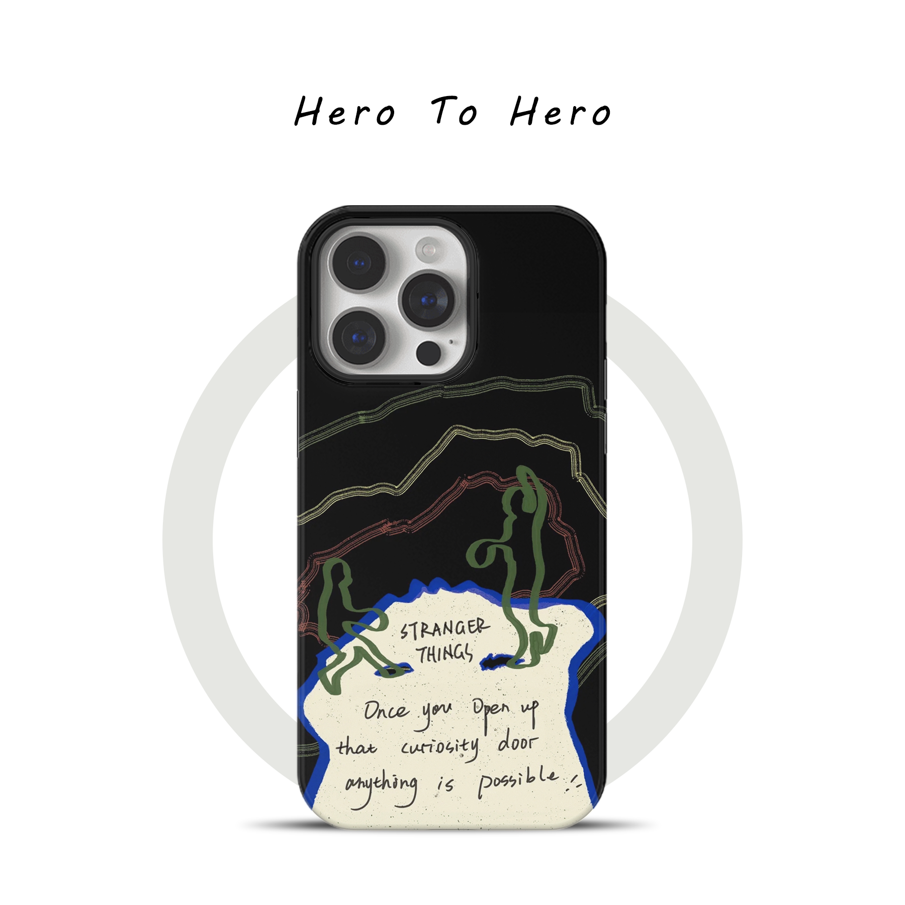 涂鸦怪奇物语美式 适用于苹果17promax手机壳硬磁吸iPho