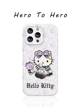 日韩ins可爱风小熊hellokitty凯蒂猫适用苹果17promax手机壳iPhone16新款15高级1413pro/华为/小米15手机壳
