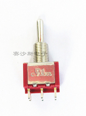 红色钮子开关MTS-203 6脚3档 开孔6MM 小钮子开关银点波动开关
