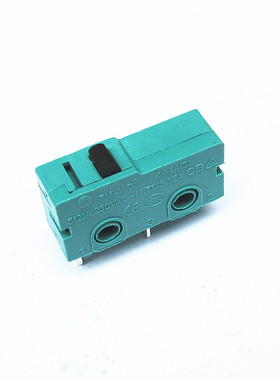 银触点5A250V 微动开关KW12-A-1 2脚无柄常开按通 绿色盖黑头