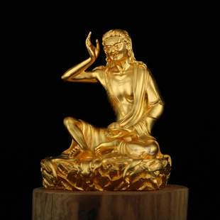 米拉日巴尊者 噶举派祖师 密宗藏传纯铜密勒佛像摆件可定纯金纯银