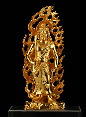 纯银不动明王守护神家居摆件