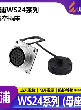 威浦 航空插头 led显示屏连接器 WS24 2芯3芯4芯10芯12芯19芯母座
