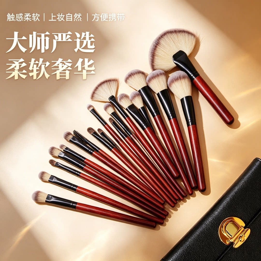 26支化妆师专用化妆刷子套装全套动物毛便携套刷影楼专业美妆工具