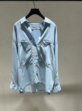 PEACH IRO2026周冬雨法式女装新外搭叠穿宽松天丝牛仔衬衫上衣