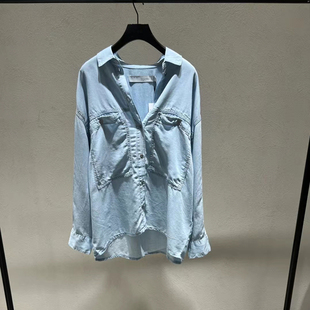 PEACH 女装 新外搭叠穿宽松天丝牛仔衬衫 上衣 IRO2026周冬雨法式