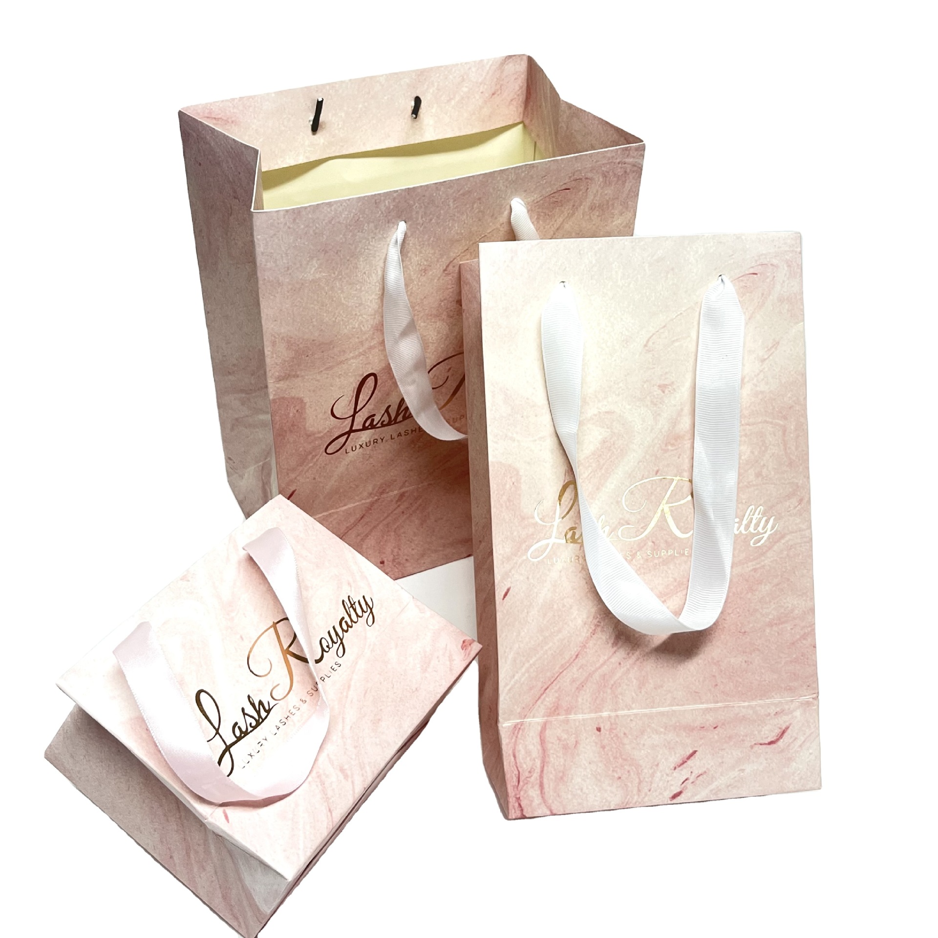 手提袋纸袋定制礼品袋生日热箔和压花纸礼品袋 | 图案和LOGO包装