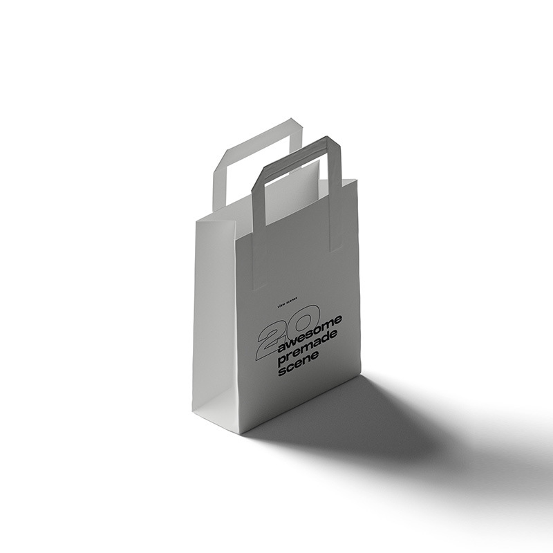 手提袋纸袋定制平柄纸袋购物礼品包装袋再生材料牛皮纸袋包装袋