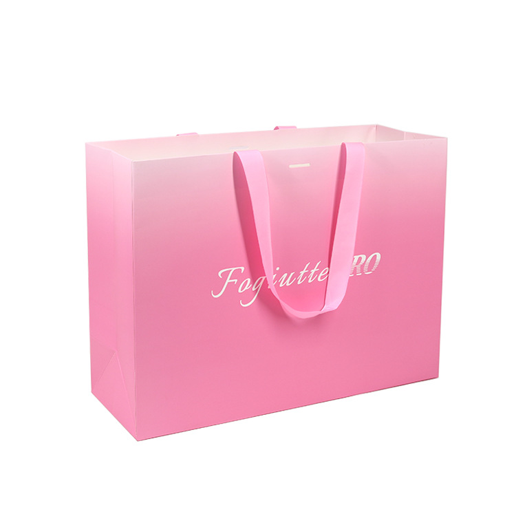 手提袋纸袋定制杂货大展览超市豪华纸袋带丝带手柄可用商务艺术纸