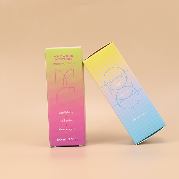 手提袋纸袋定制个性化粉色小奢华香水样品产品纸盒带LOGO包装的彩