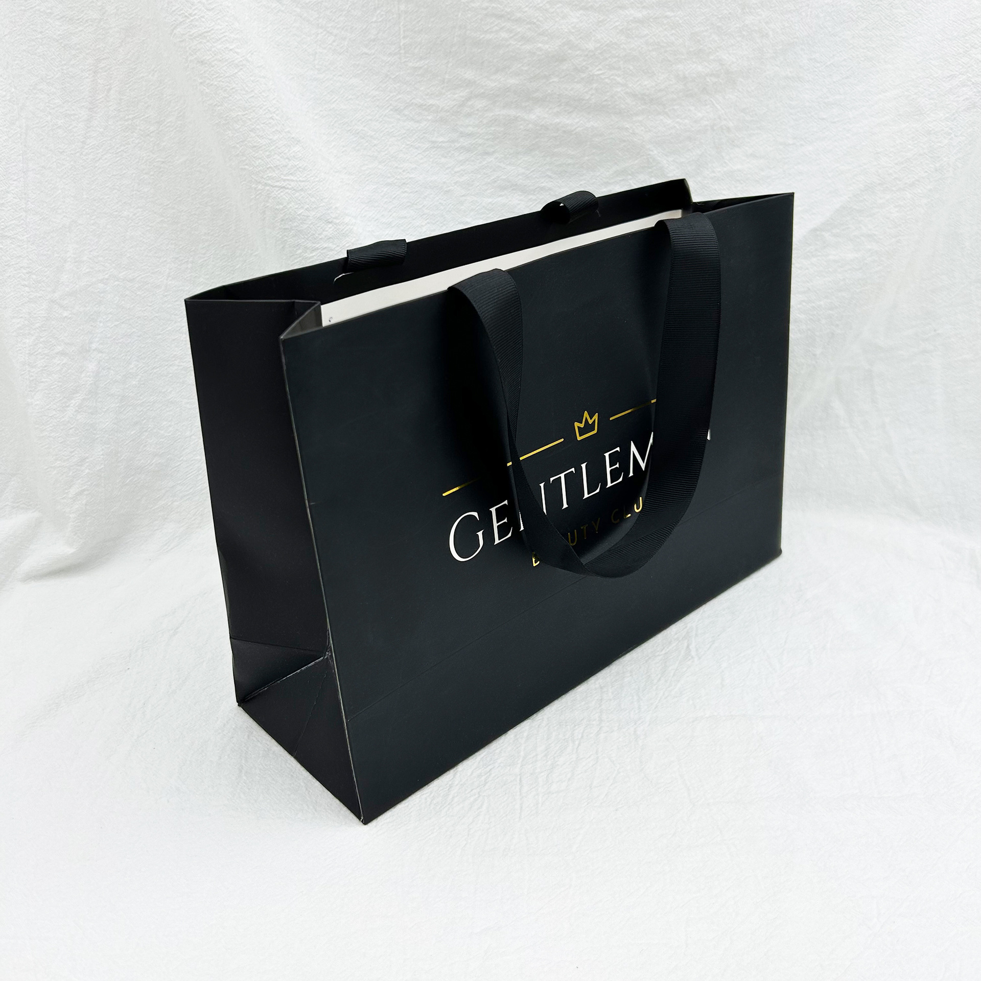 手提袋纸袋定制LOGO印花丝带手柄包装手提袋豪华礼品纸购物袋包装