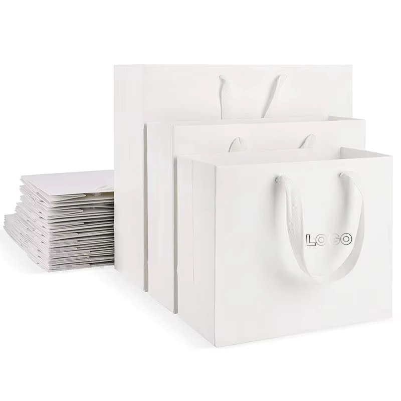 手提袋纸袋定制礼品袋高品质纸袋购物商店礼品袋带丝带手柄包装袋