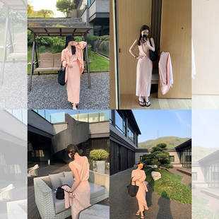 背心 髙级通勤套装 松弛亚麻衬衫 透气凉爽 半身长裙 低调老钱风