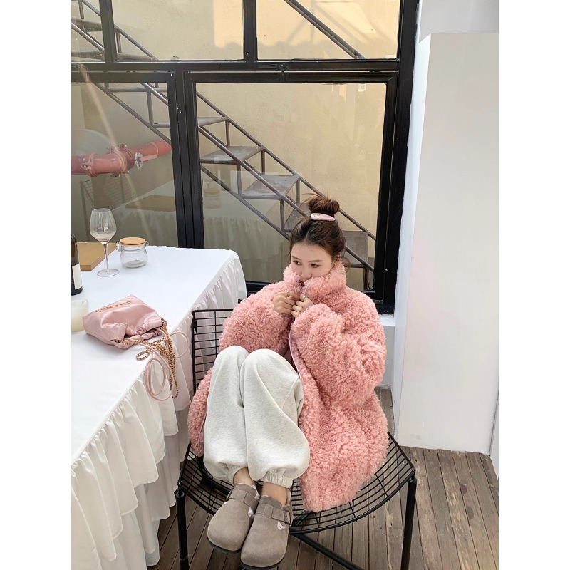 陪你过冬的毛绒绒私服套组 a*n环葆羊羔毛外套/is*l加绒印花卫衣