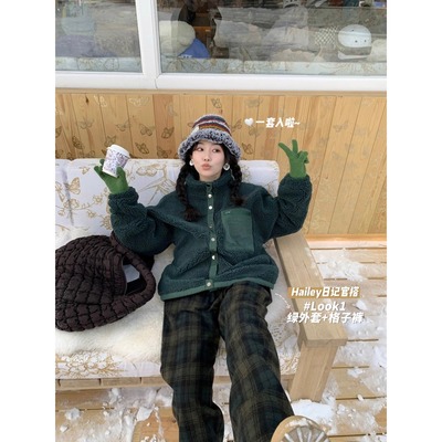 Hailey日记 山系街头不费力套组 摇粒绒外套系列/工装裙/格子裤