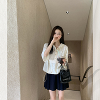 于MOMO蕾絲2024年夏薄款透氣套裝