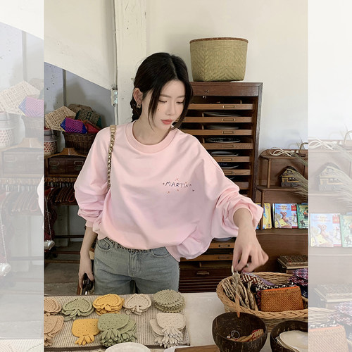 YUMOMOSTAR长袖圆领印花卫衣