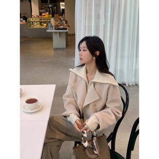 Normcore 100绵羊毛双面尼 3W+LP私服短大衣 小个子天选老钱外套