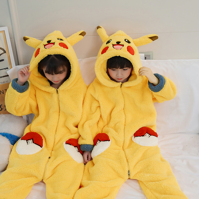 冬儿童睡衣加厚法兰绒家居服睡袋