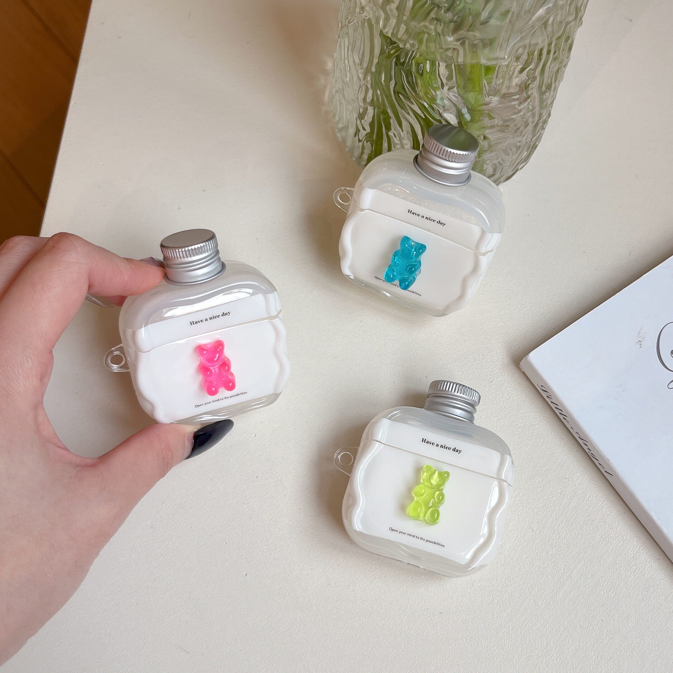 小熊软糖适用airpods pro3保护套airpods4保护壳主动降噪苹果3代蓝牙耳机壳pro三代2耳机套韩系可爱趣味ins壳