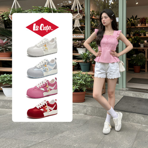 LeeCooper官方正品厚底阿甘鞋女