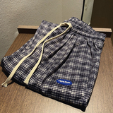 K06-P40春季2021新款格子裤男韩版休闲裤男宽松抽绳束脚裤子，男装休闲裤，电商B369（原A024）