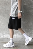 港风夏季大码贴标短裤男中性宽松运动中裤五分裤，男装休闲裤，电商B369（原A024）