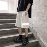 夏季潮牌菊花反光五分裤男港风休闲百搭中性短裤，男装休闲裤，电商B369（原A024）