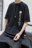 T111短句夏季新款潮流印花短袖男士休闲百搭半袖体恤，男装T恤，电商B369（原A024）