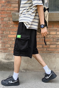   夏季男士宽松工装短裤男潮牌休闲嘻哈运动五分裤图片