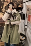 Y802-P125报纸风冬季加厚中长款棉衣男风衣，男装棉衣，电商B369（原A024）