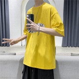 T113短句男士个性印花短袖T恤宽松潮流半袖圆领上衣，男装T恤，电商B369（原A024）