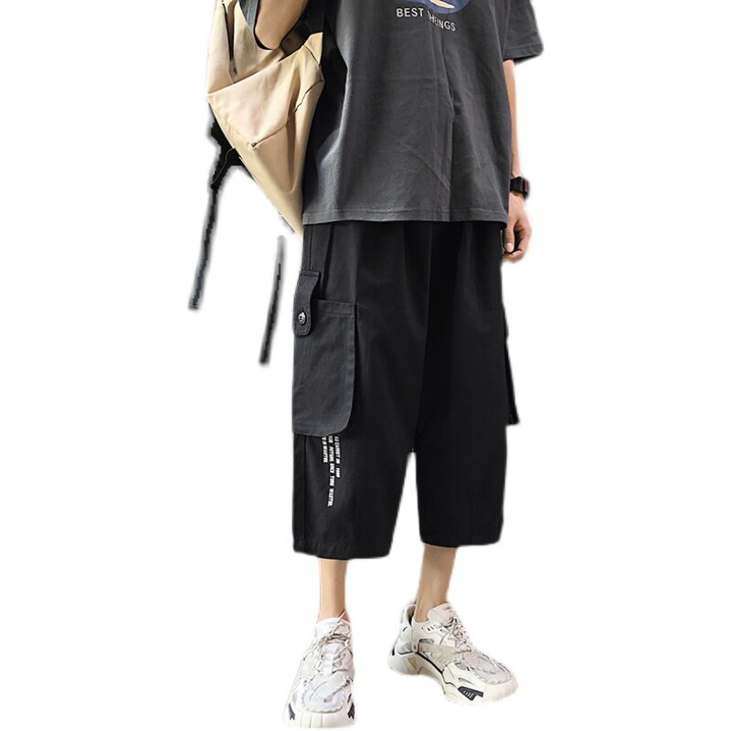 夏季男士大口袋工装七分裤潮牌宽松休闲直筒灯笼裤,男装休闲裤,电商B369（原A024）