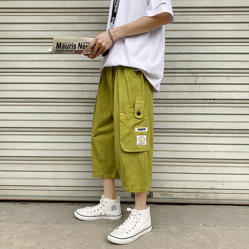 夏季男士工装七分裤潮牌宽松大码韩版休闲直筒裤子，男装休闲裤，电商B369（原A024）