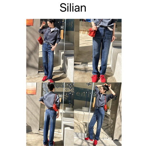 Silian必入26春夏｜建模裤丨经典蓝｜显瘦藏肉｜直筒牛仔裤女