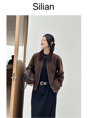 时髦卫衣Artisyarn “舒适在线”高端羊毛短款夹克灯芯绒外套