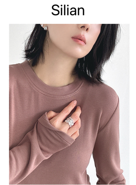 Silian｜云感果冻基础打底｜叠穿神器｜圆领保暖长袖Tee｜氛围感T