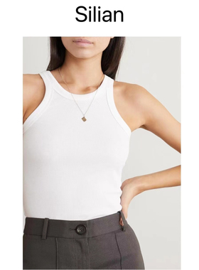 Silian|高捻棉|Espera弧形接缝 紧身 圆领 百搭tank背心|内搭上衣