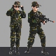 儿童新式 军人军训演出服 小警官服装 迷彩服军装 纯棉男童特种兵套装