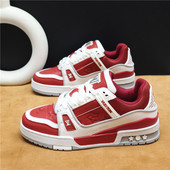 2025新款 红色厚底增高休闲板鞋 女百搭运动鞋 轻奢男鞋 ins小白鞋 男