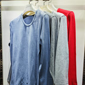 套装 佑氧保暖内衣男士 纯色5A抗菌莱卡棉圆领舒适透气打底秋衣秋裤