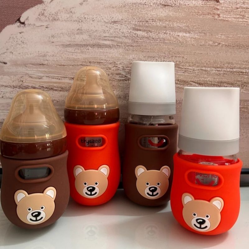 适配世喜百日玻璃奶瓶温奶底垫配件底座回气阀防漏塞保温套盖子