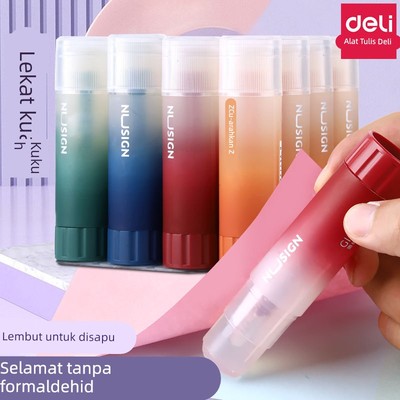 得力纽赛固体胶办公财务胶水儿童手工胶棒高粘度强力学生透明胶棒