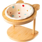 Кошачья чаша керамическая кошачья чаша для питомца волна точка кошачья чаша анти -скользящая защита для защиты шейки матки шейки матки кошачья кошачья полка кота