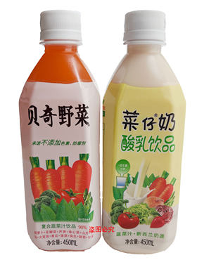福建贝奇野菜复合蔬菜汁饮品450ml菜籽奶酸乳饮品胡萝卜夏日早餐