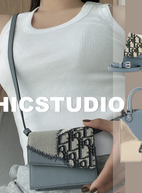 【清仓秒发】小众设计复古老花拼接托特包时尚单肩斜跨包小方包