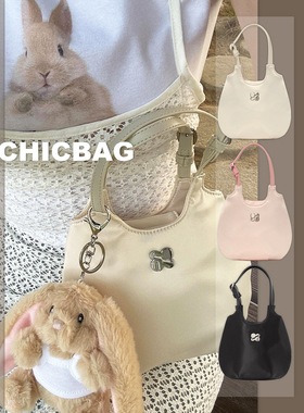 韩国芭蕾包兔子bonn圆形缎面手提女包小众甜美少女小包鸡蛋形托特