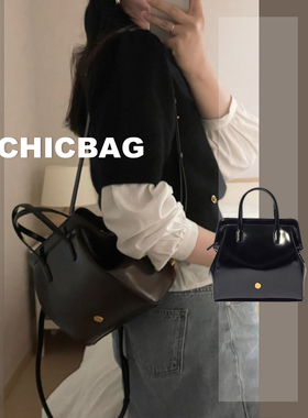 韩国小众设计双肩包 le同款复古真皮大容量时尚通勤百搭手提背包