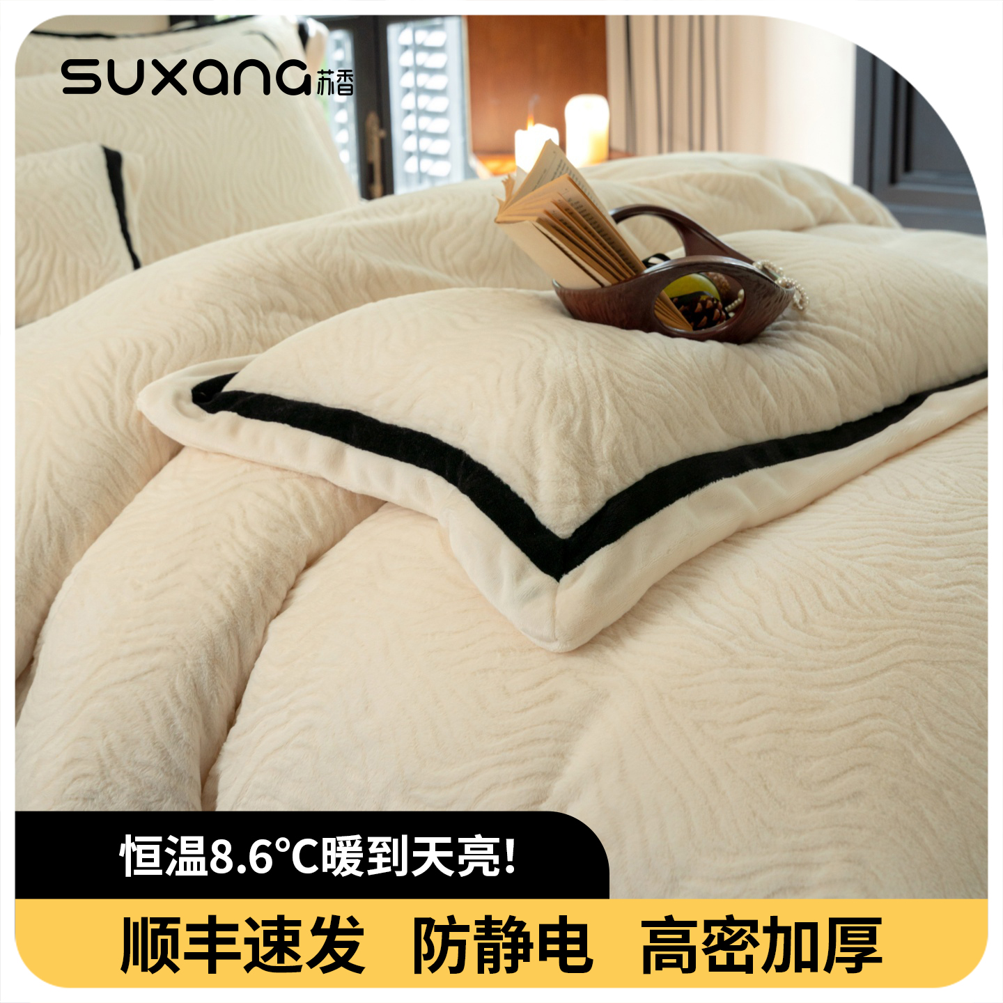 四件套床上牛奶绒珊瑚绒2025新款毛绒秋冬加绒加厚床单被套高级感